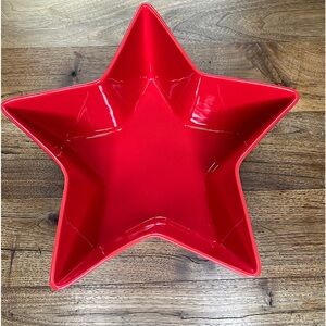 Crate & Barrel Bowl Red Serving Dish Fun Holiday Party Home Decor …